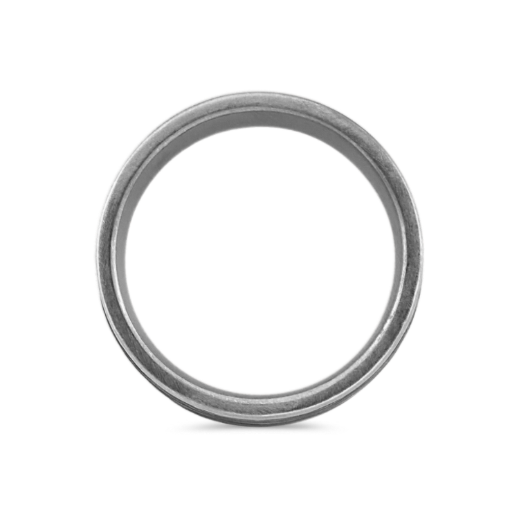 Textured Black Tantalum Mens Ring (8mm)