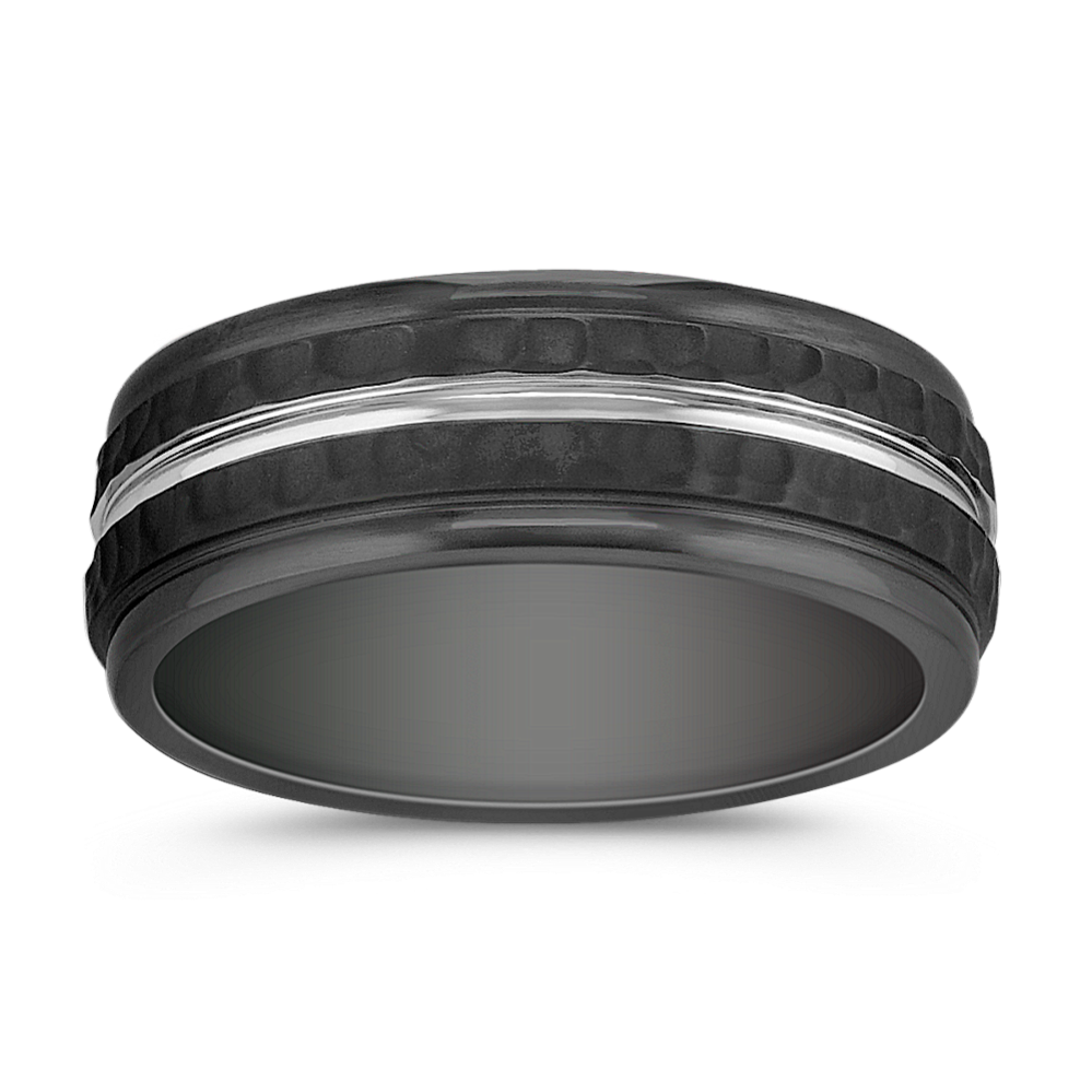 Textured Cobalt Comfort Fit Ring (8mm)