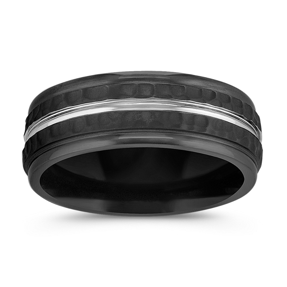 Textured Cobalt Comfort Fit Ring (8mm)