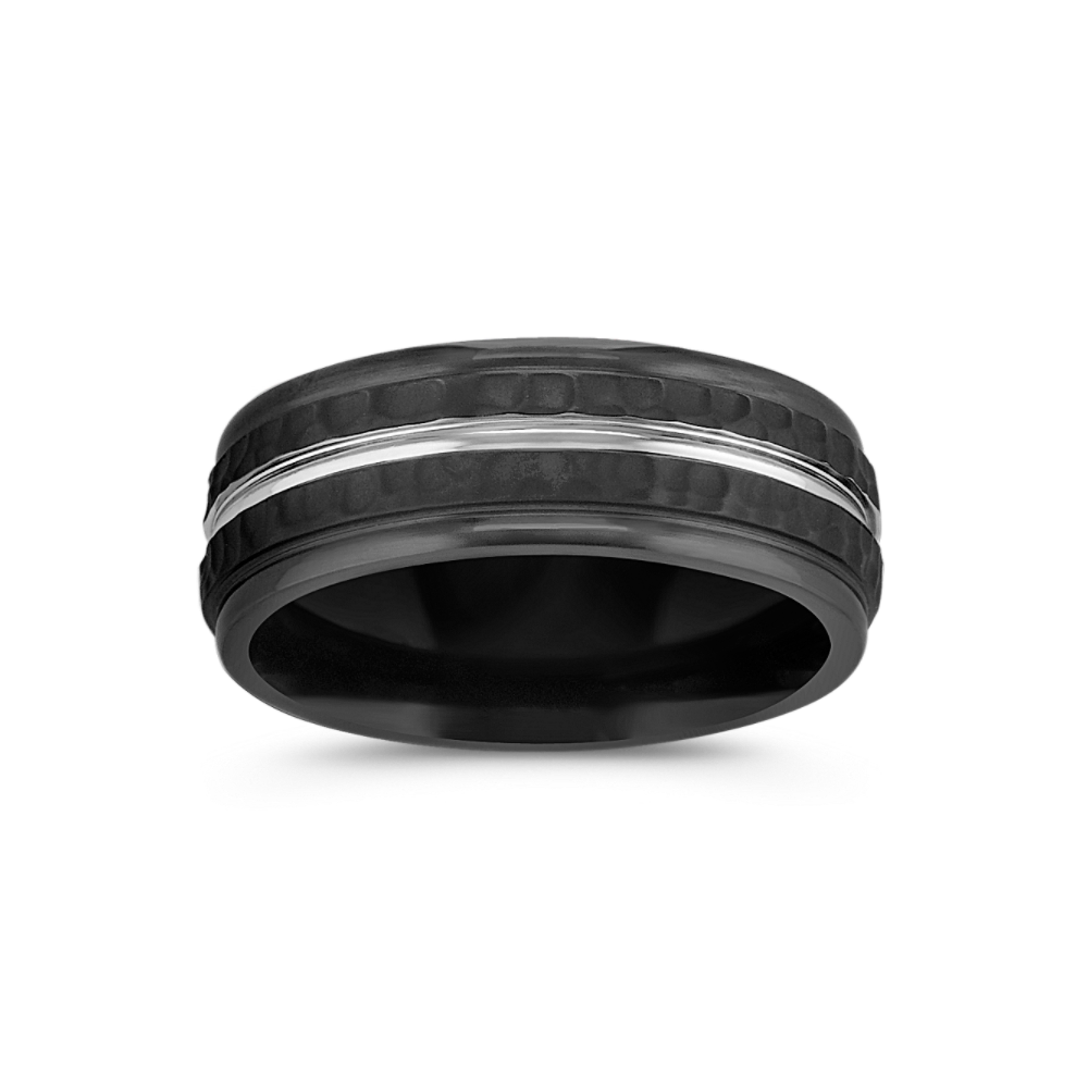 Textured Cobalt Comfort Fit Ring (8mm)