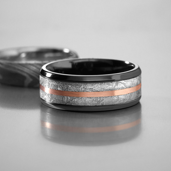 zirconium rose gold ring