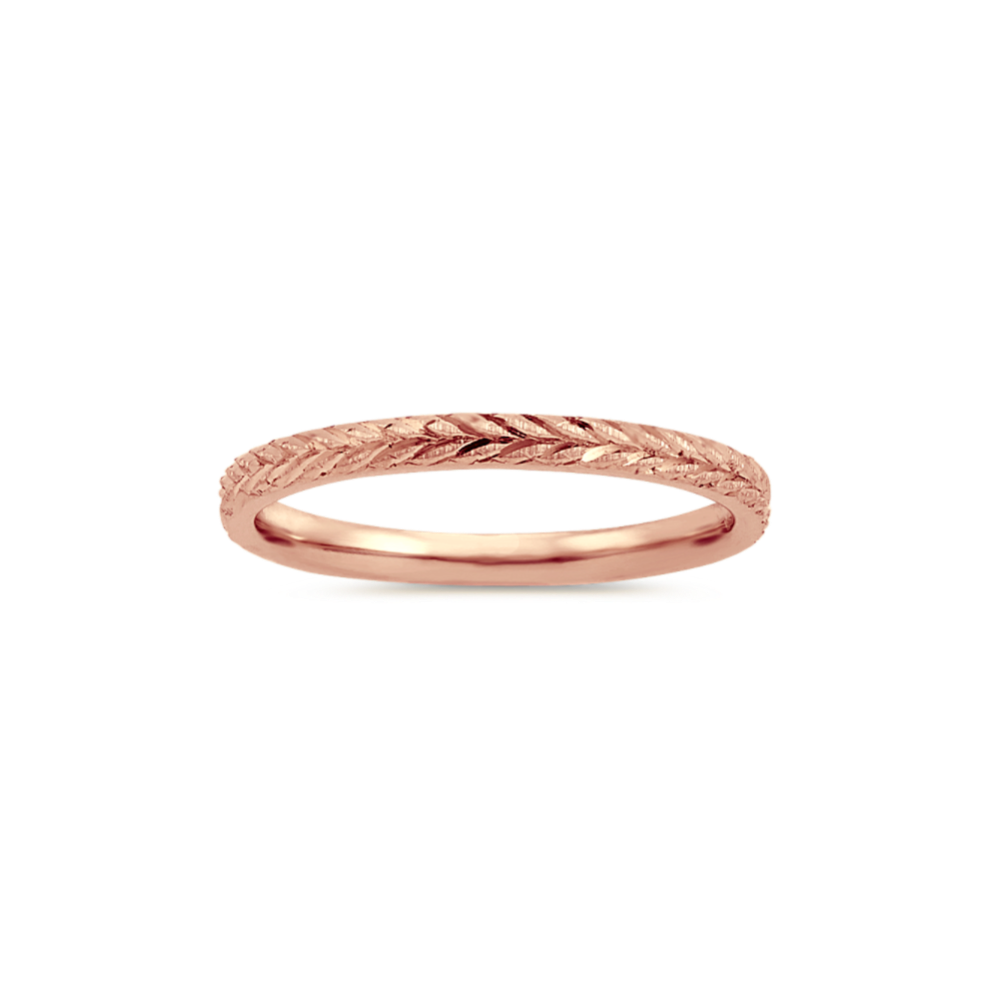 14K Rose Gold Wheat Ring