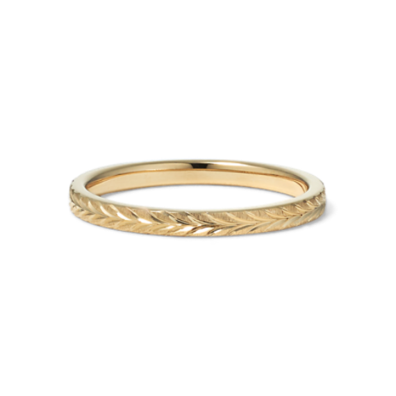 14K Yellow Gold Wheat Ring