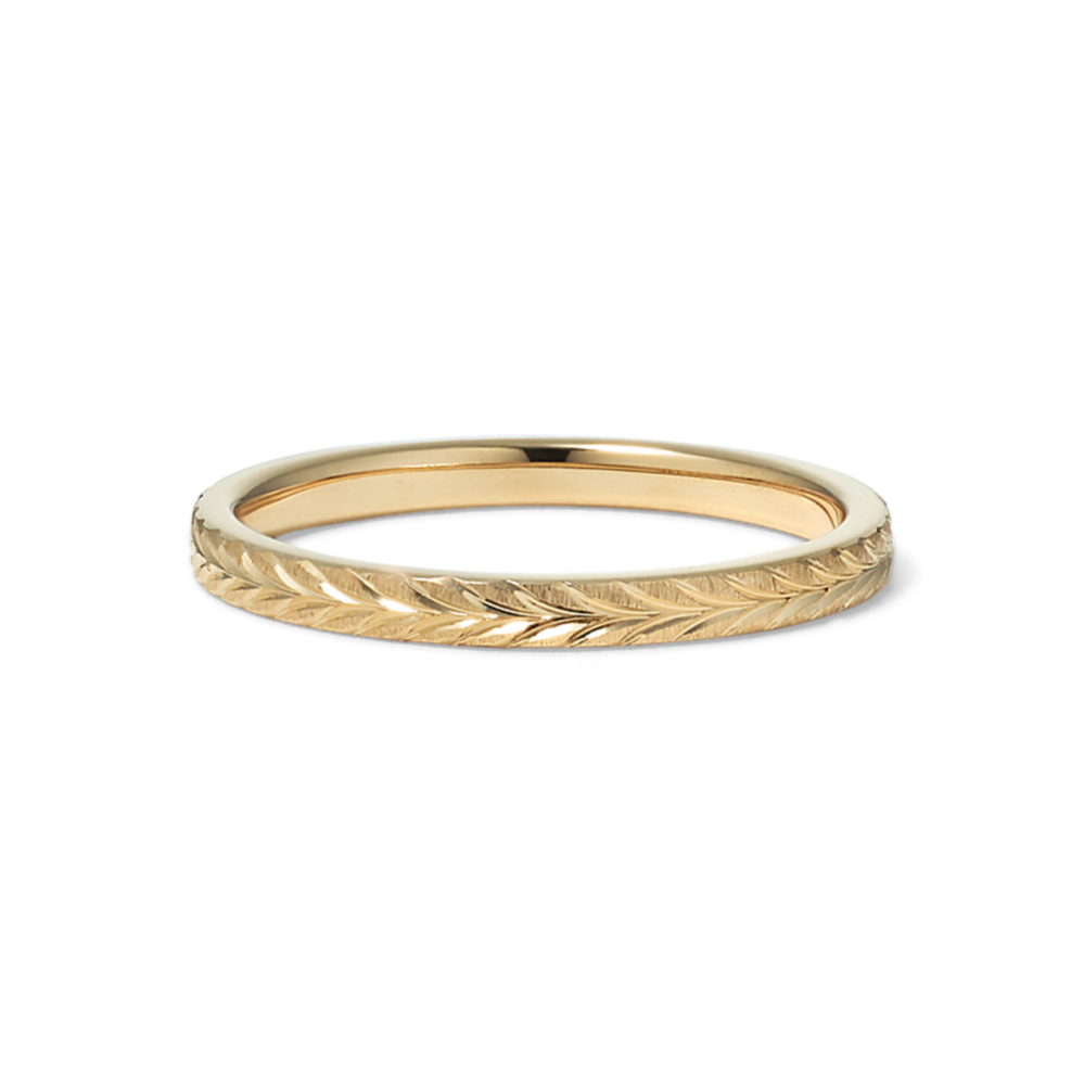 14K Yellow Gold Wheat Ring