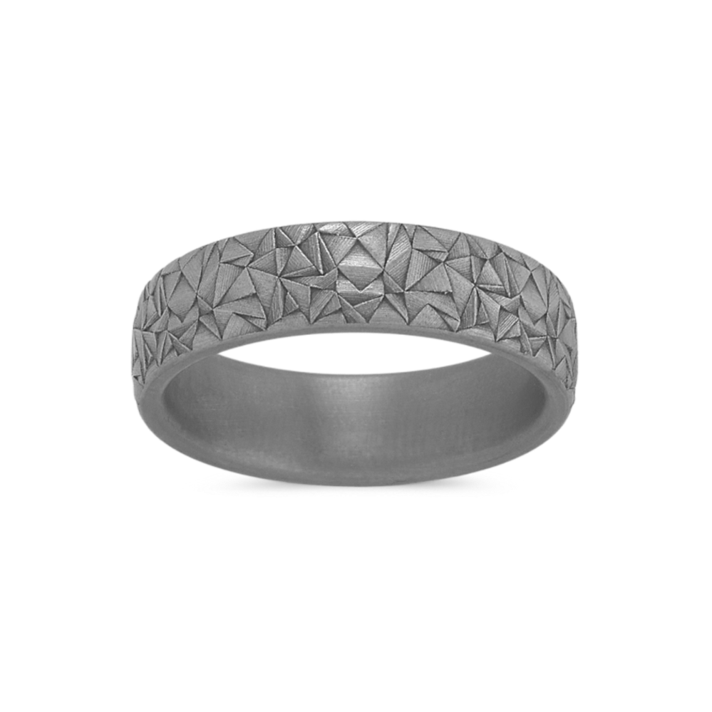 Textured Tantalum Mens Band (6.5mm)