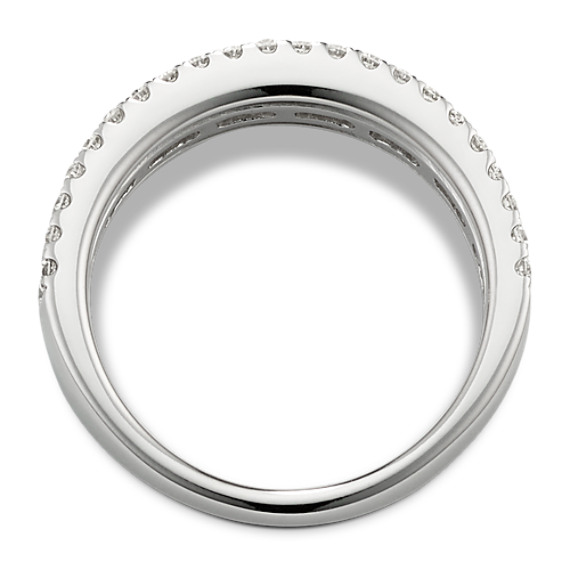 Three Row Princess Cut And Round Diamond Wedding Band Shane Co Tap To Zoom Thumbnail