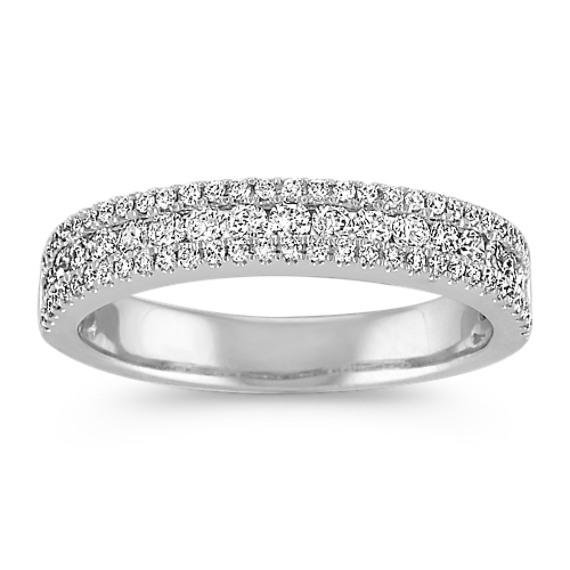 3 row diamond band