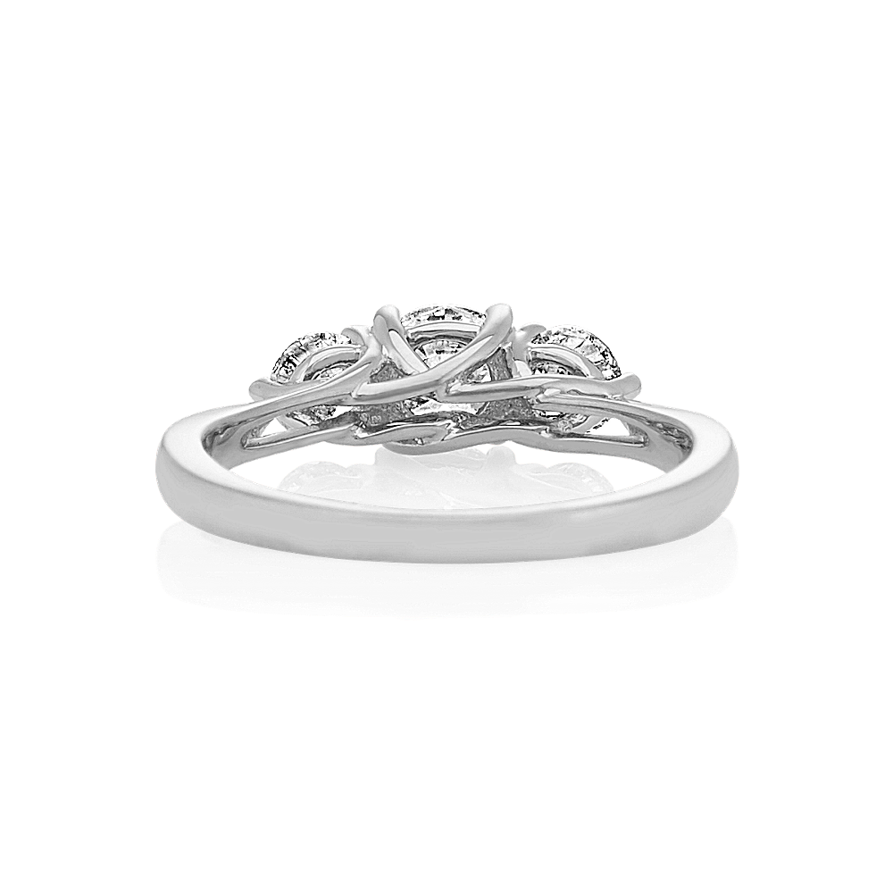 Joy Diamond Three-Stone Ring in 14K White Gold