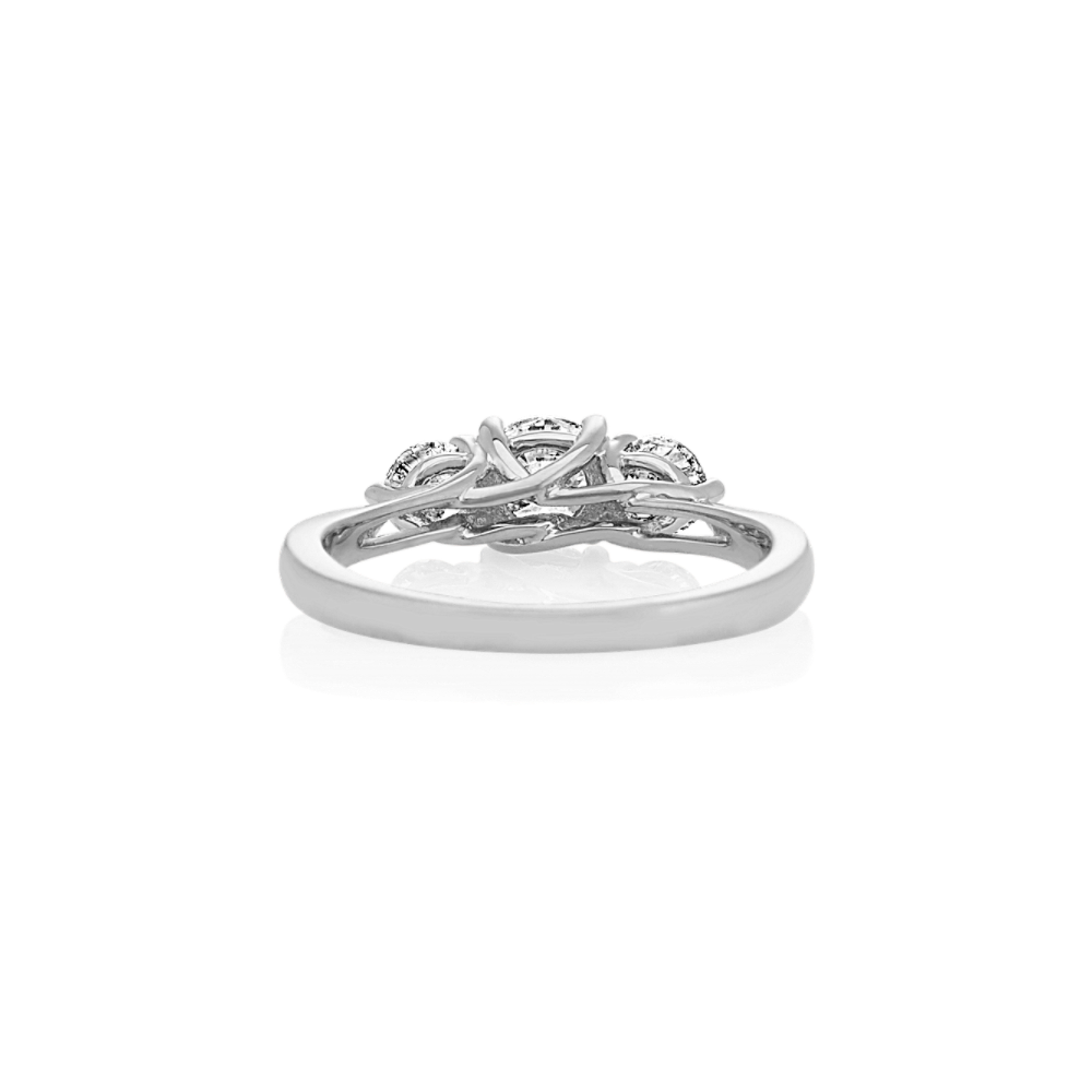 Joy Diamond Three-Stone Ring in 14K White Gold