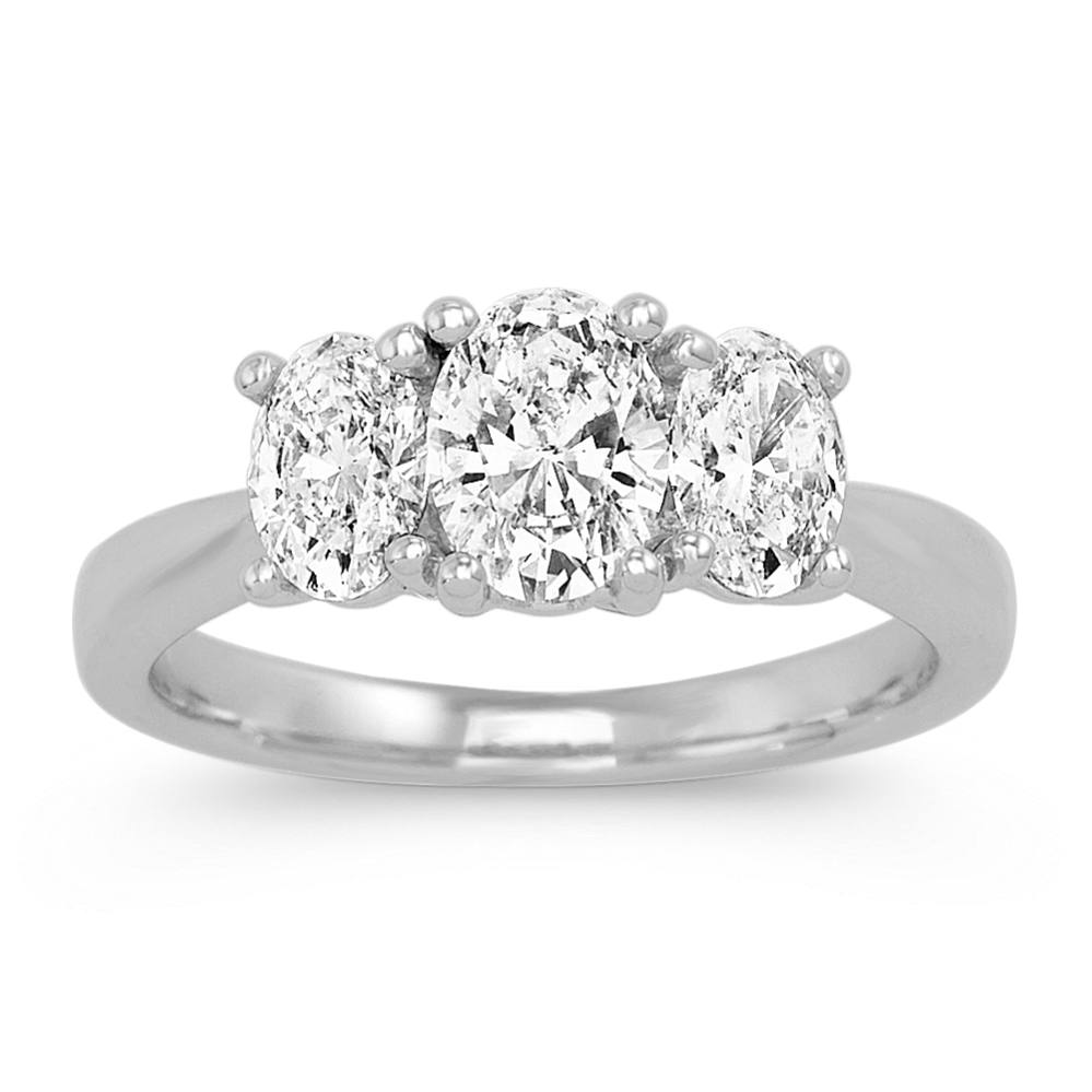 Three-Stone Oval Diamond Ring
