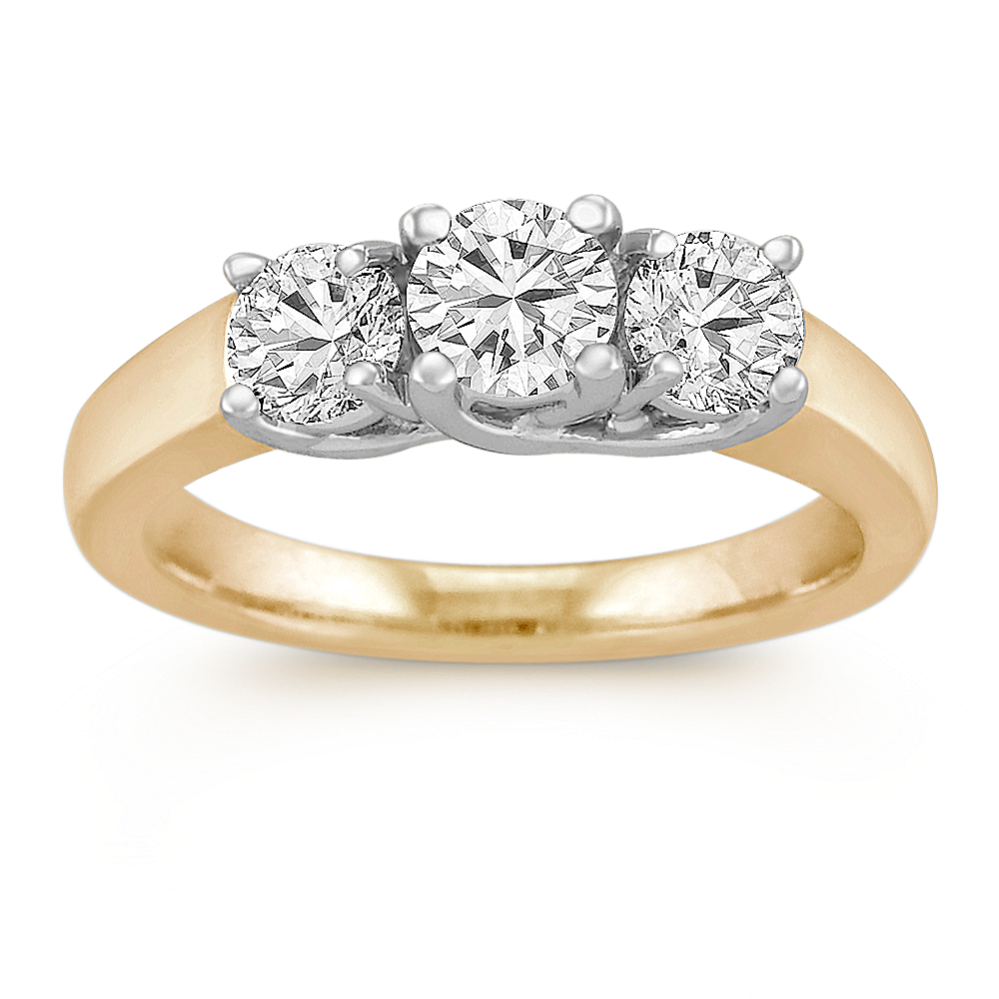 Three-Stone Round Diamond Ring