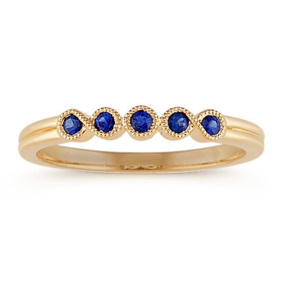 yellow gold sapphire ring