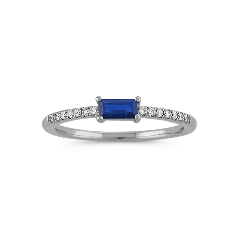 Moriah Sapphire & Diamond Stackable Ring
