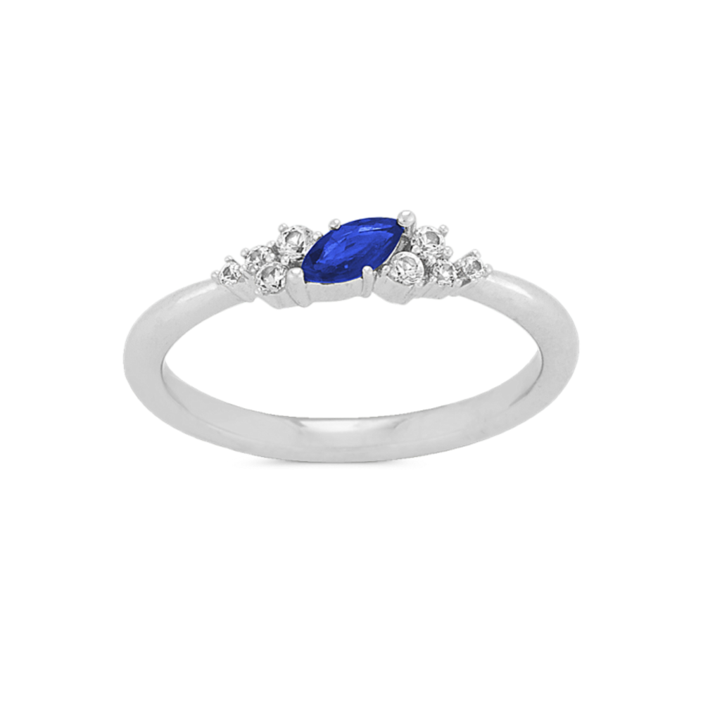 Kayla Blue & White Sapphire Ring
