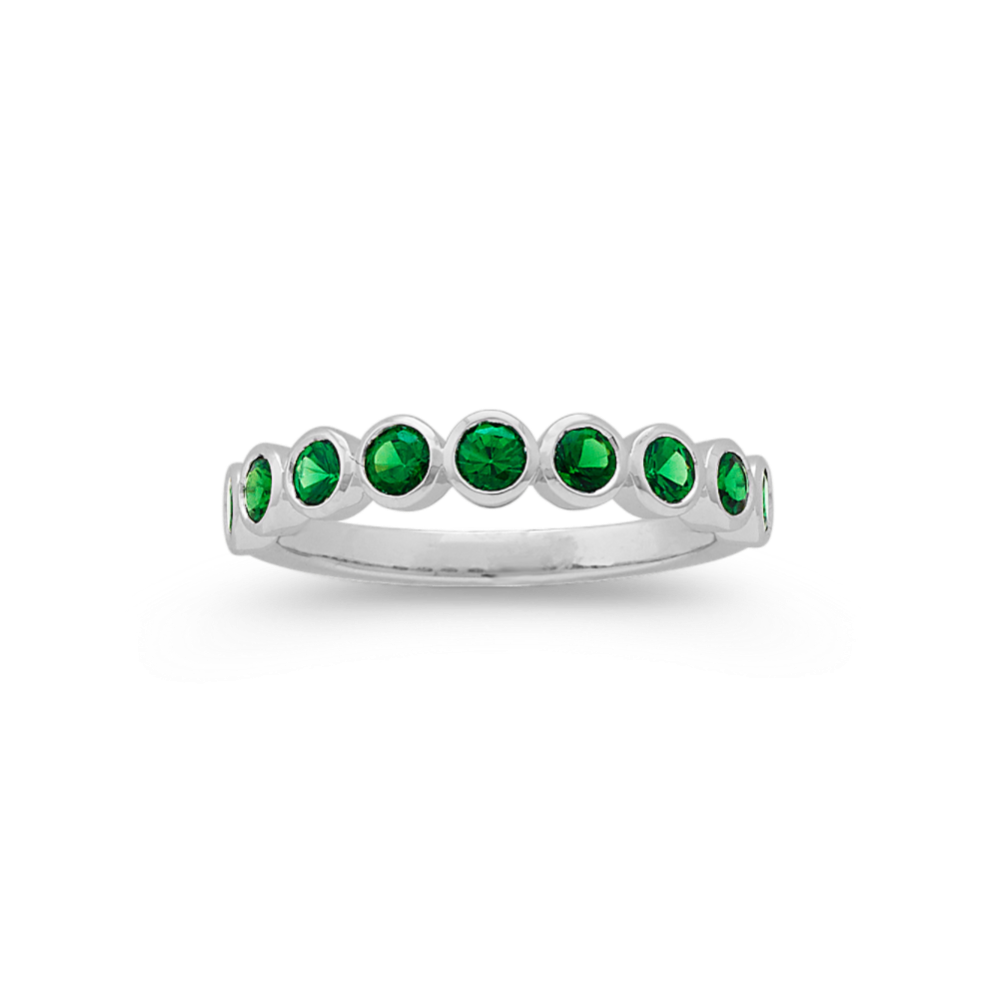 Rowena Tsavorite Ring in 14K White Gold