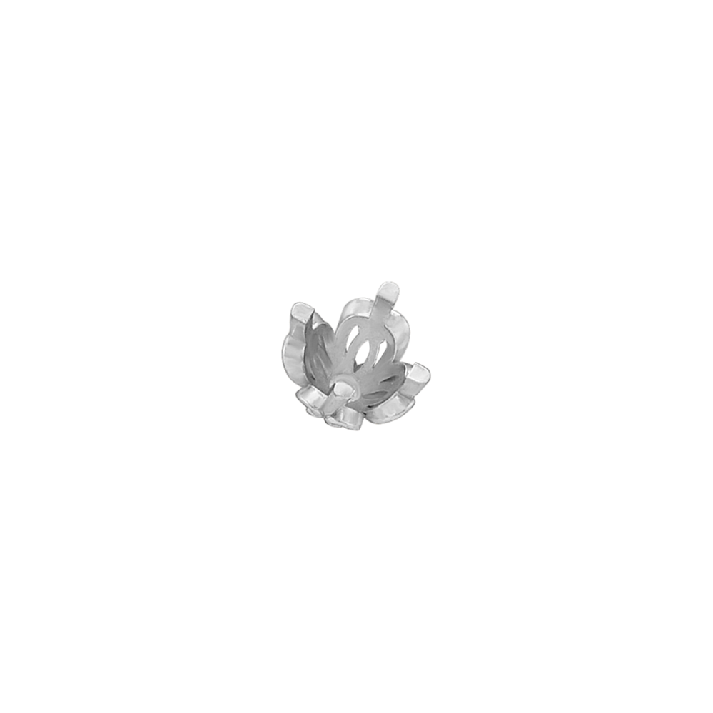Tulip Diamond Decorative Crown to Hold 6mm Round Gemstone