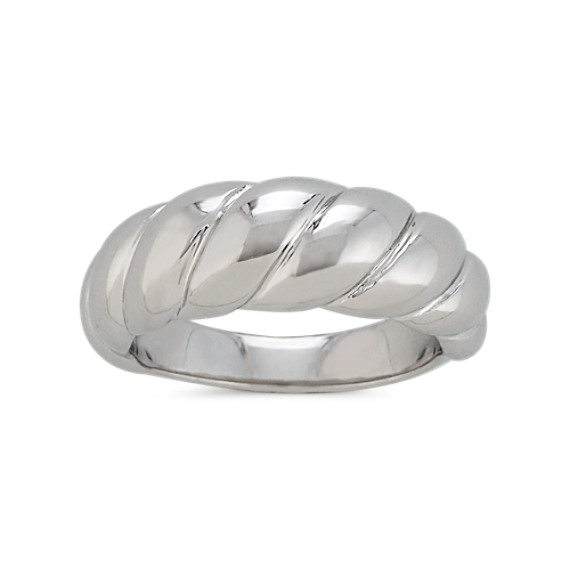 Twisted Dome Ring in Sterling Silver 