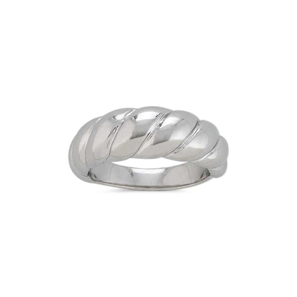 Twisted Dome Ring in Sterling Silver