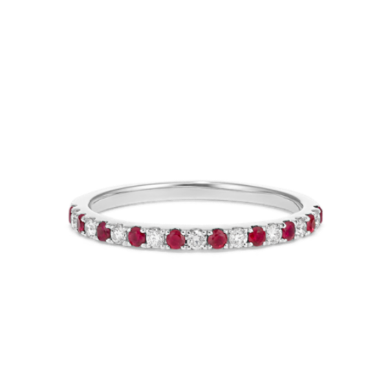 Ruby & Diamond Pave Band