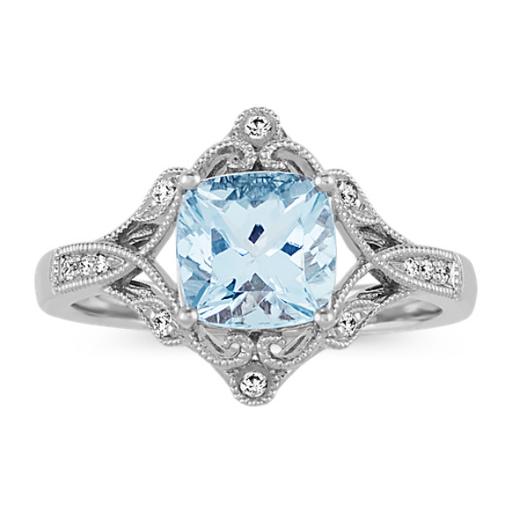 vintage aquamarine engagement rings