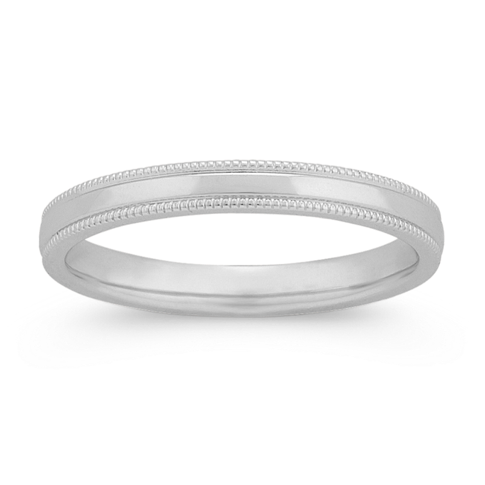 Vintage Band in 14k White Gold (2.5mm)