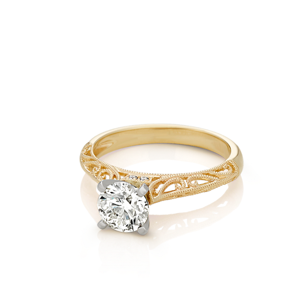 Vintage Cathedral Diamond Engagement Ring Shane Co.