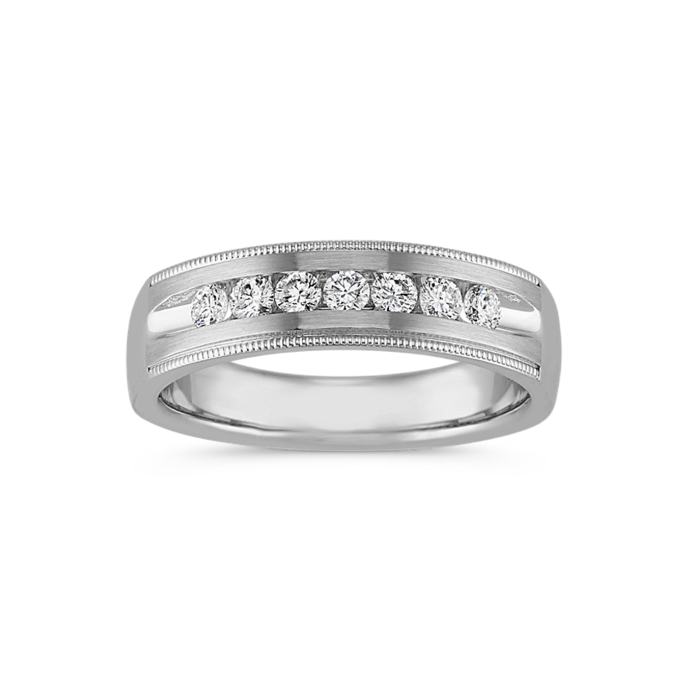 Neptune Channel-Set Diamond Ring in 14K White Gold (6mm) | Shane Co.