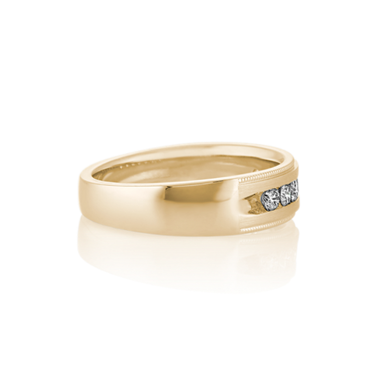 Neptune Vintage Channel-Set Ring in 14k Yellow Gold (6mm)