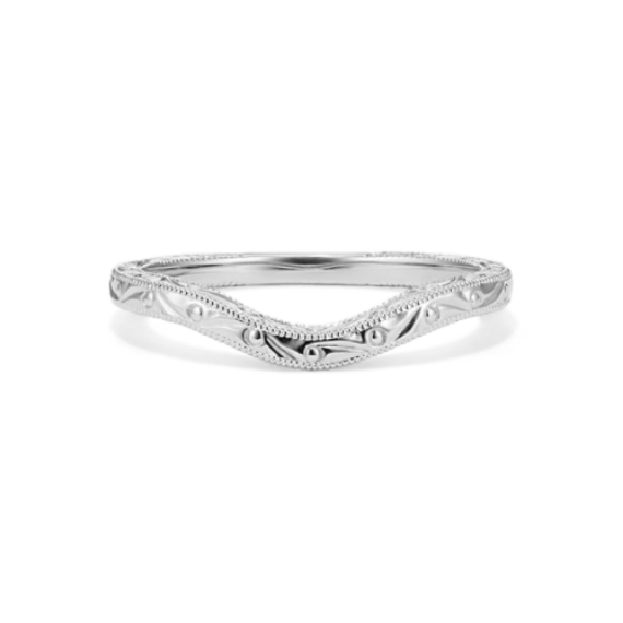 Cora 14K White Gold Contour Band