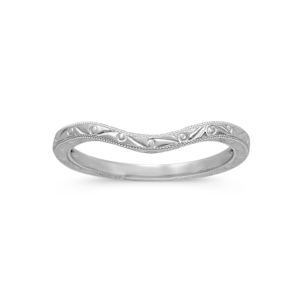 Curved vintage wedding band new arrivals