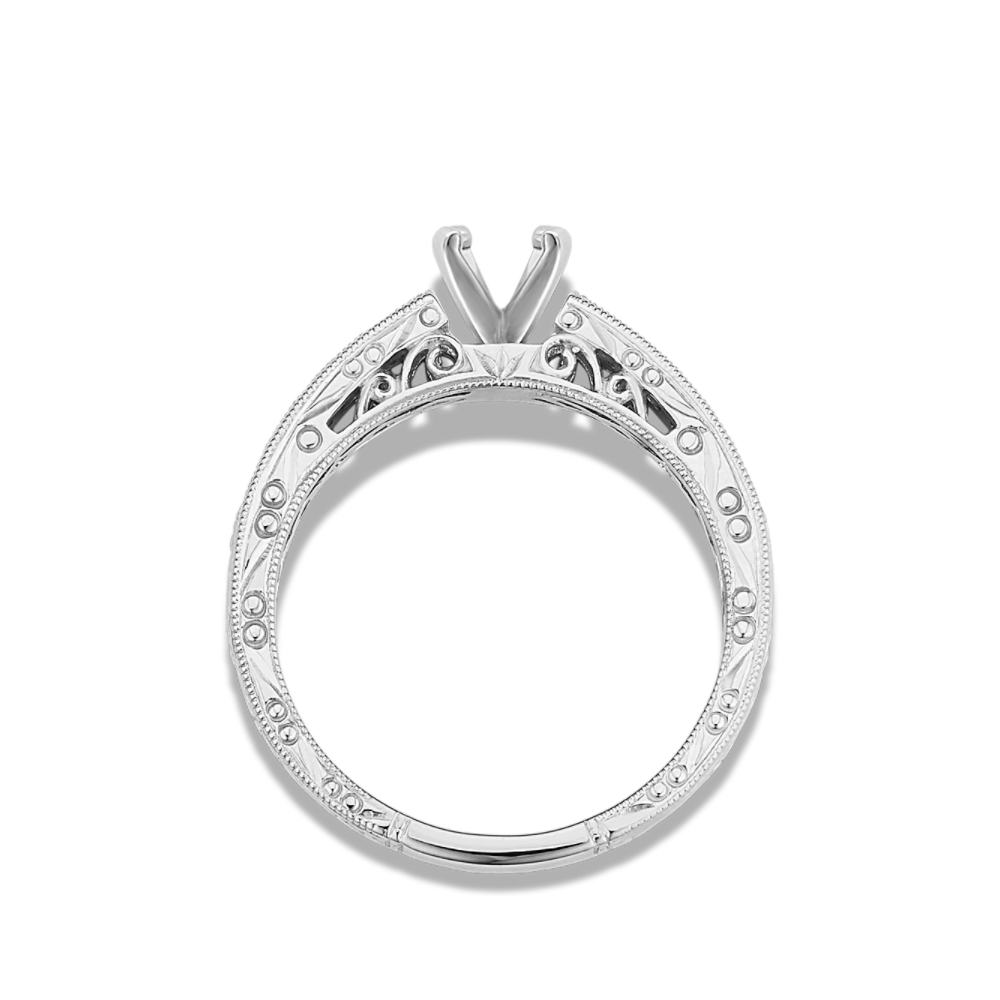 Vintage Diamond Engagement Ring with ChannelSetting Shane Co.