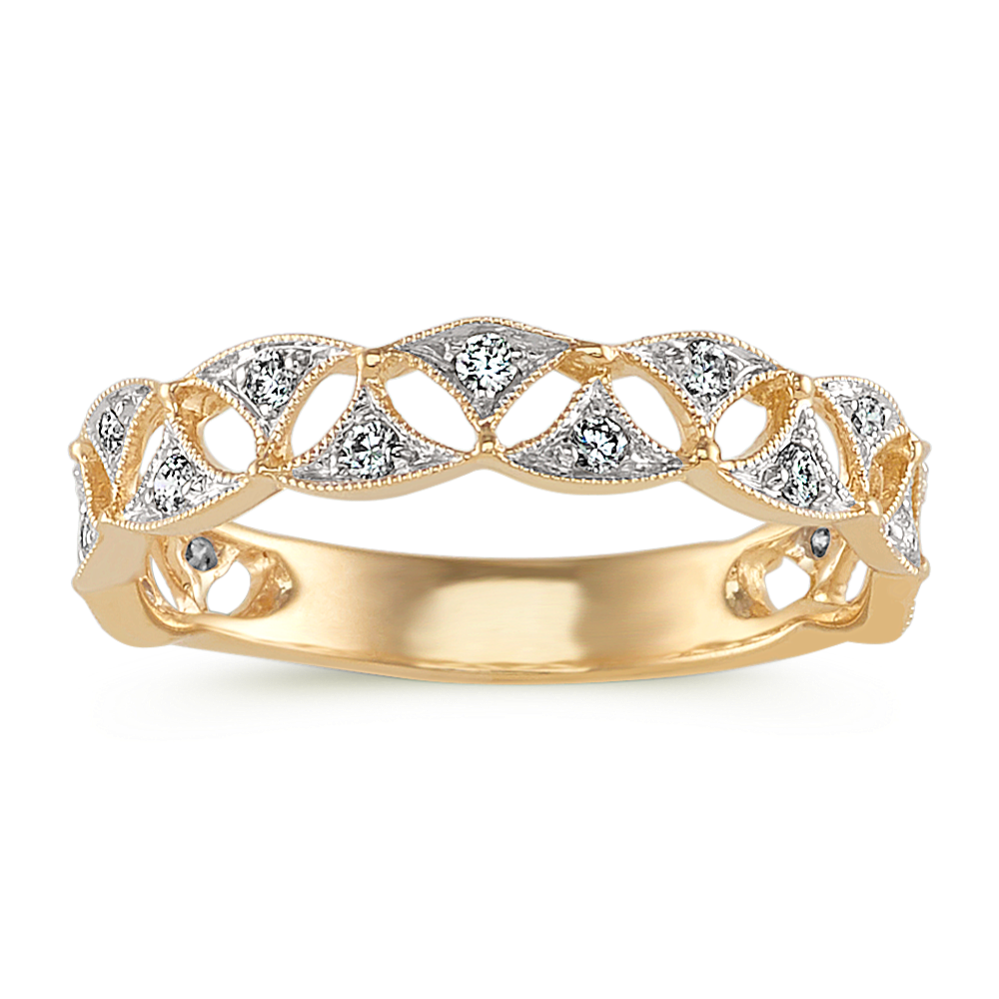 Vintage Diamond Fashion Ring in 14k Yellow Gold