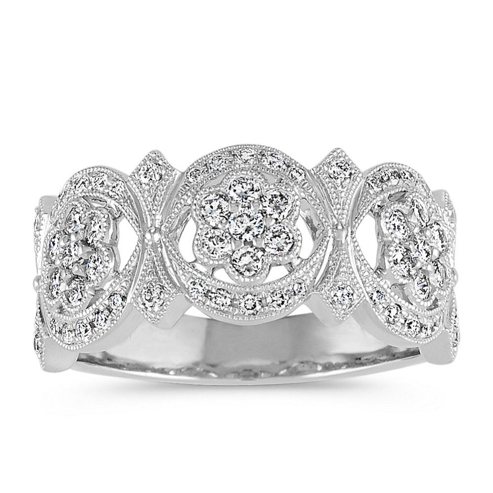 Vintage Diamond Floral Ring