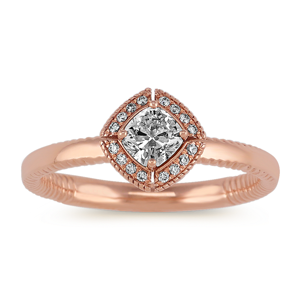 Vintage Diamond Ring in 14k Rose Gold