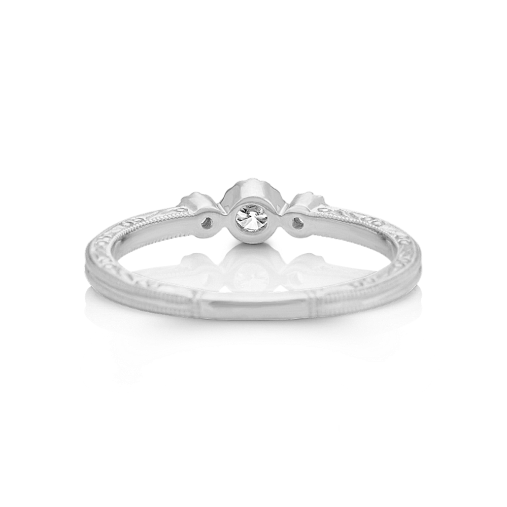 Vintage Diamond Stackable Three-Stone Ring in White Gold | Shane Co.