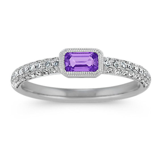 Vintage Lavender Sapphire and Diamond Ring | Shane Co.