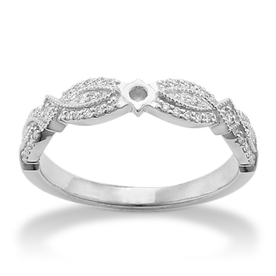 Vintage Milgrain Diamond Engagement Ring Shane Co