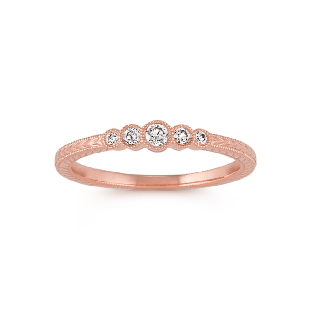 Estelle Vintage Diamond Ring in 14K Rose Gold