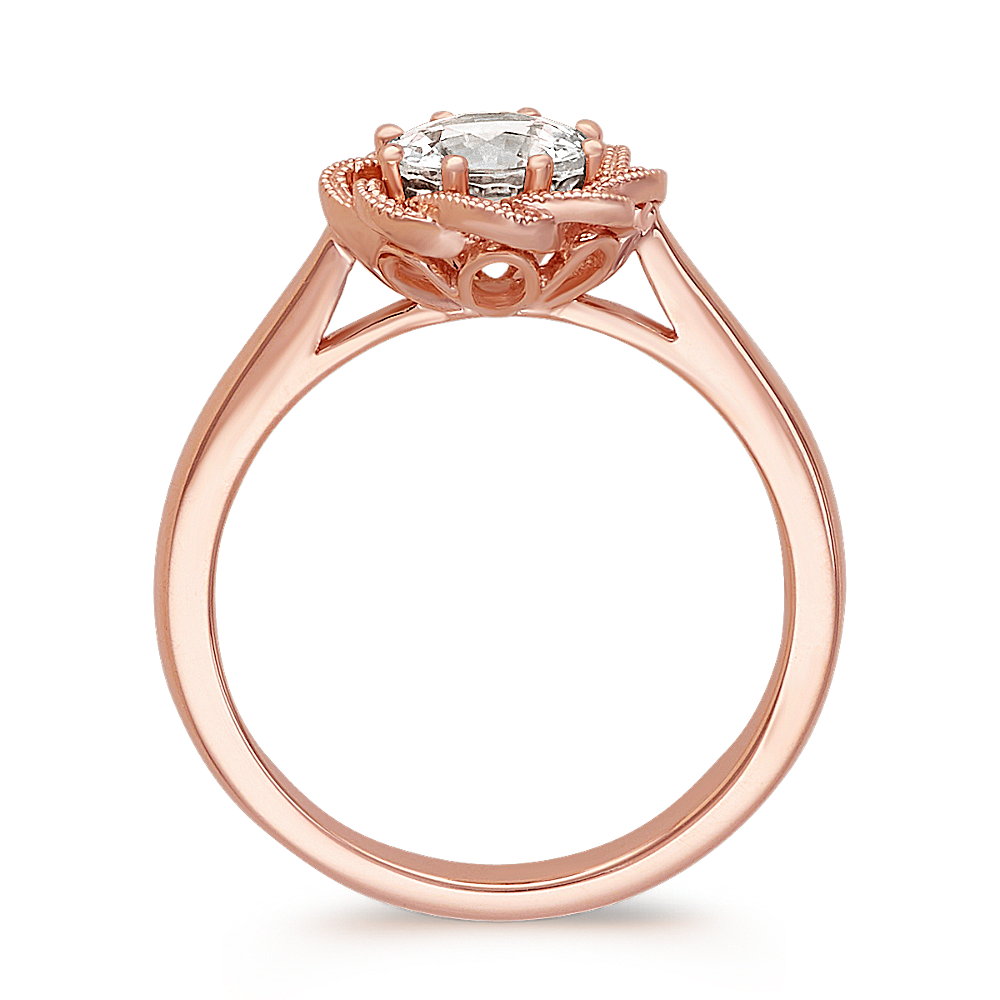 Vintage Sapphire Ring in 14k Rose Gold | Shane Co.