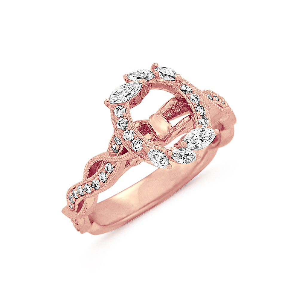 Vintage Swirl Halo Diamond Engagement Ring | Shane Co.