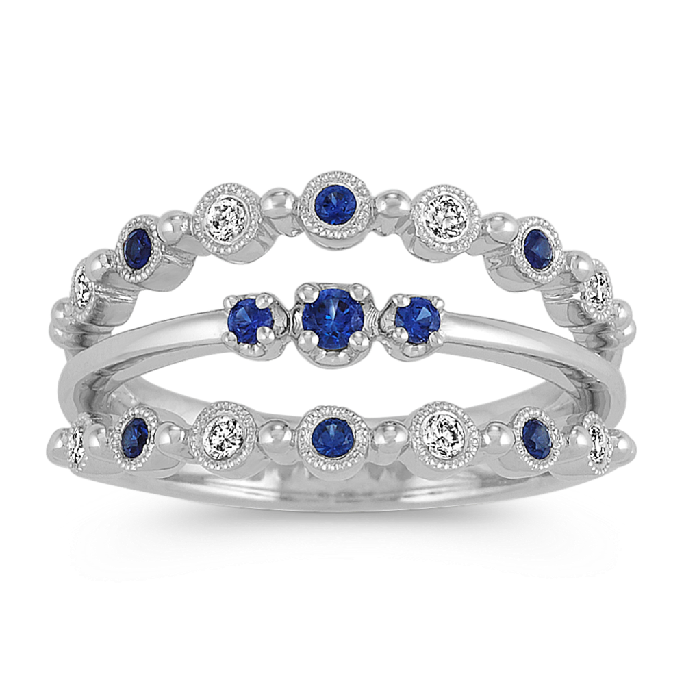Vintage Traditional Sapphire and Diamond Ring