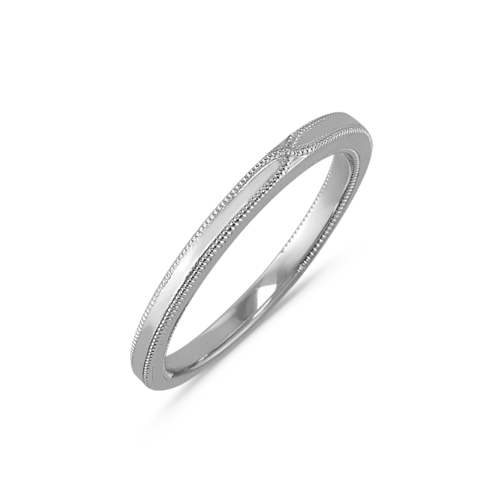 Vintage Wedding Band with Milgrain Detail Shane Co