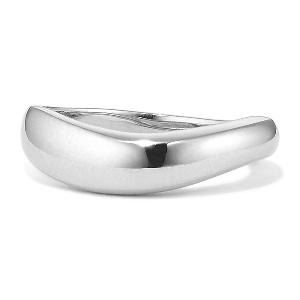Wavy 14K White Gold Ring