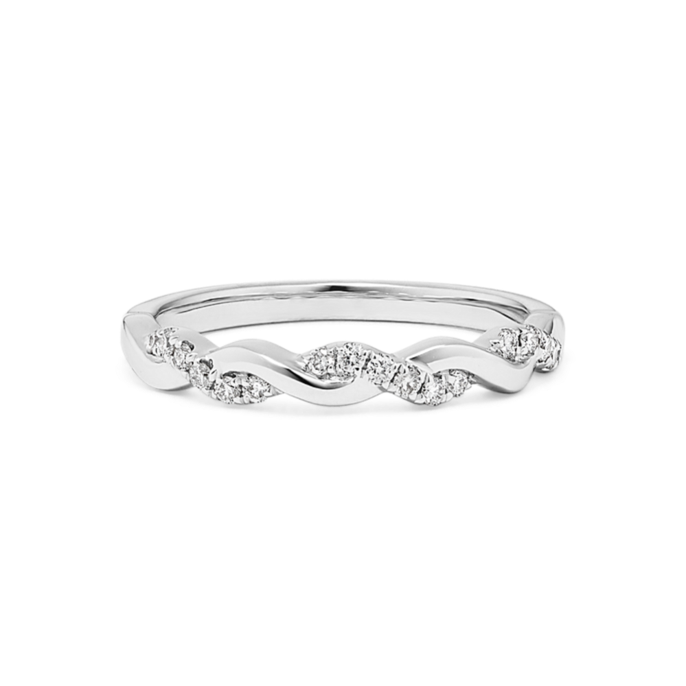 Willow Pave Infinity Band in Platinum