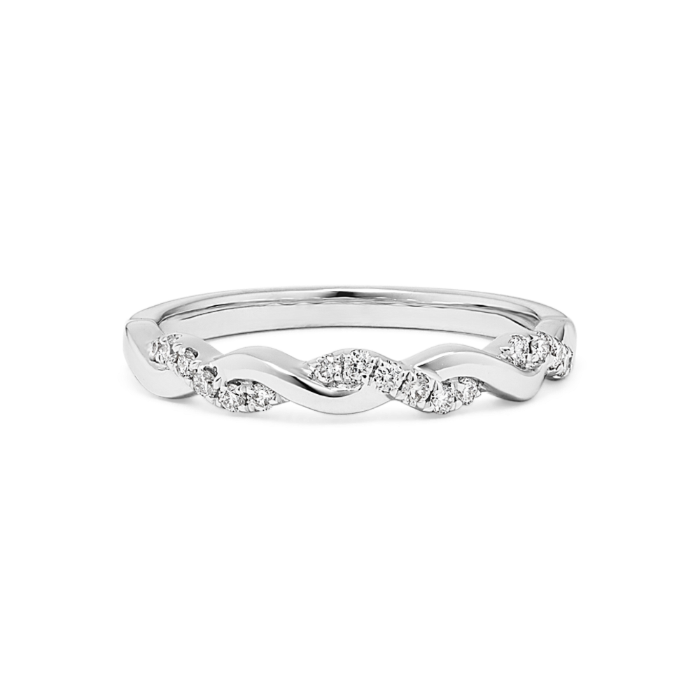 Willow Pave Infinity Band in Platinum