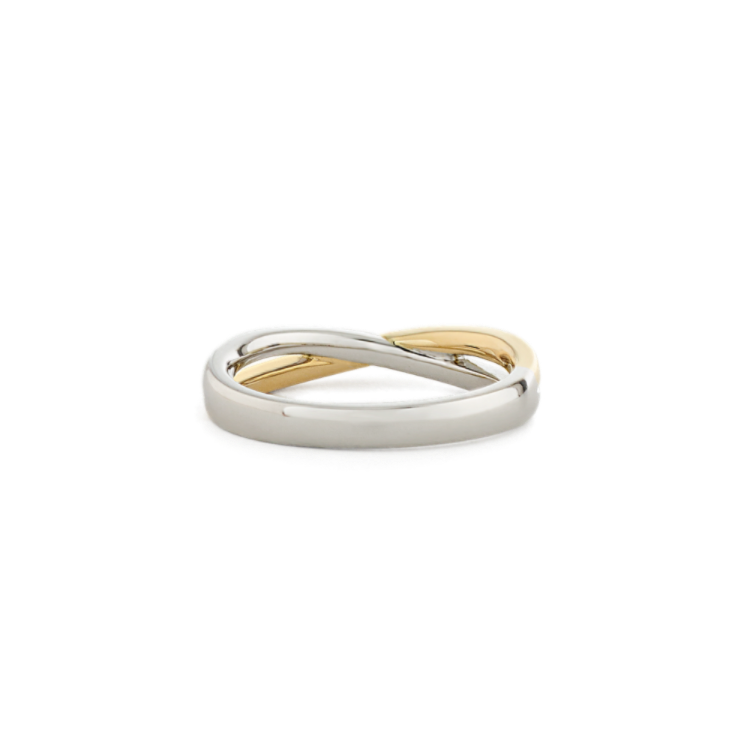 Winding Band in 14k White and Yellow Gold(2.5mm)