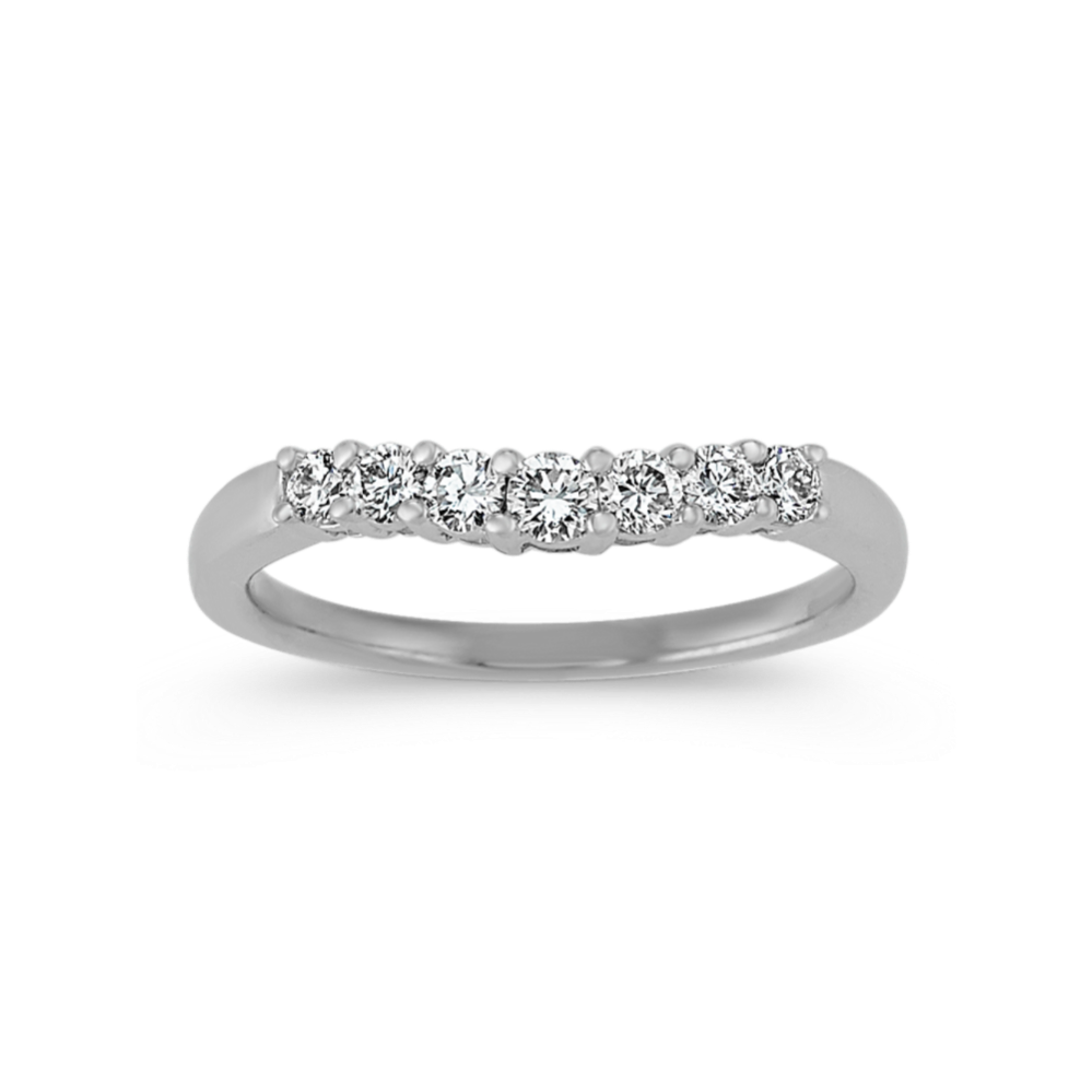 Summer Diamond Contour Band in Platinum