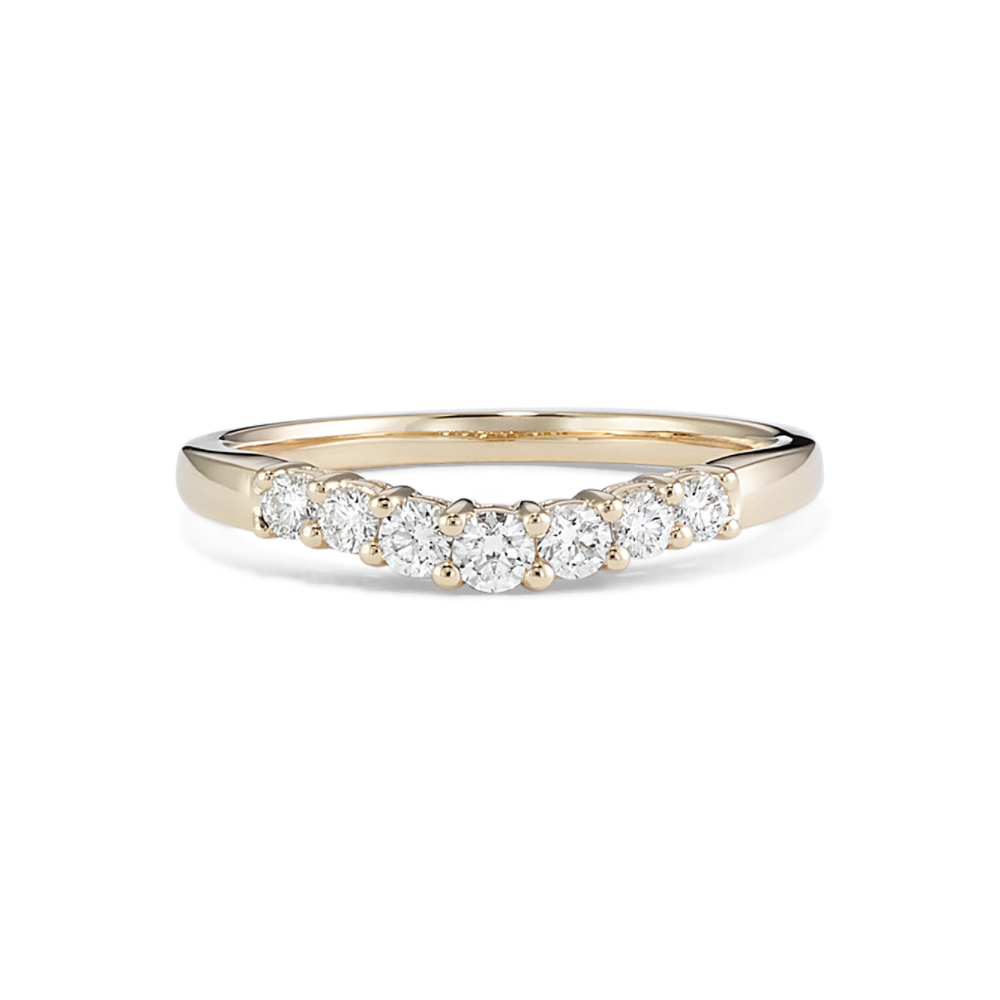 Xenia Contour Diamond Wedding Band