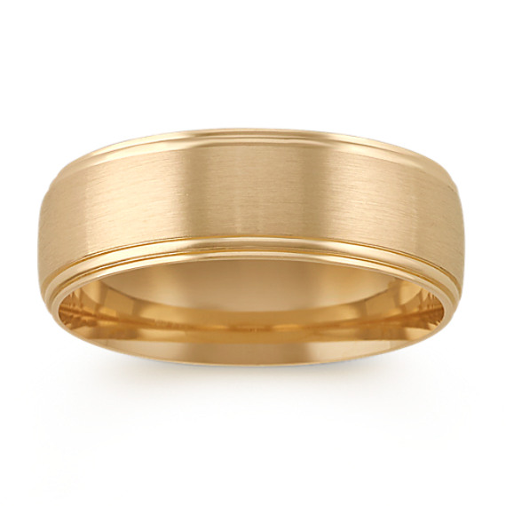 Yellow Gold Contemporary Mens Band (7mm)
