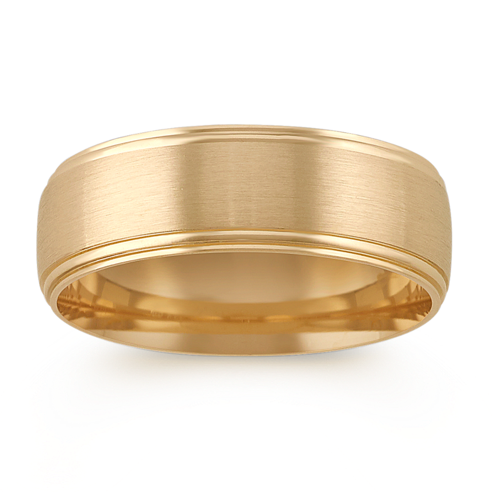 Yellow Gold Contemporary Mens Band (7mm)